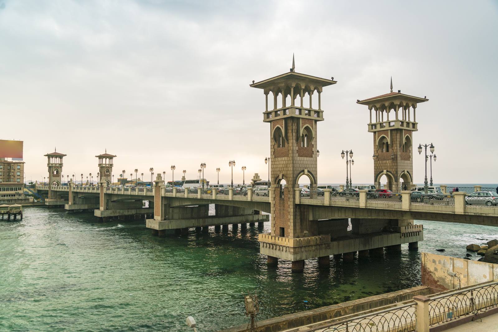 Alexandria corniche and bridge